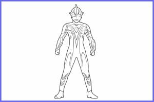 Sketsa Gambar Ultraman Mudah