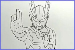 Sketsa Ultraman Zero