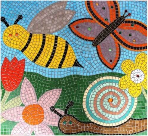 Mozaik Lebah dan Siput