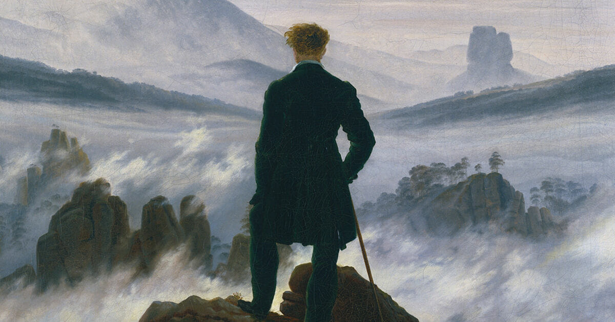 Contoh gambar romantisme The Wanderer Above the Sea of Fog