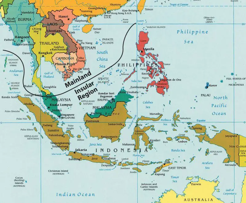 Gambar Peta ASEAN Dan Ibukotanya