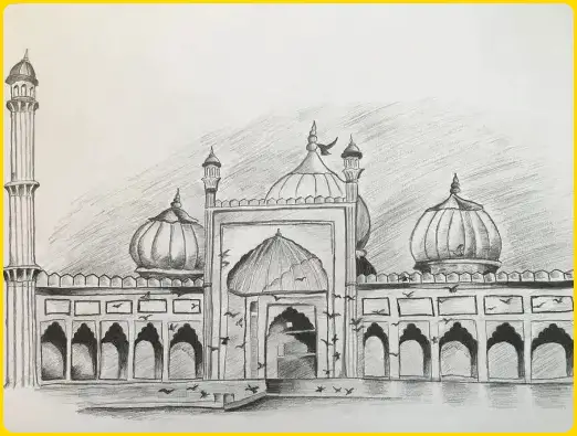 Sketsa Gambar Masjid Artistik