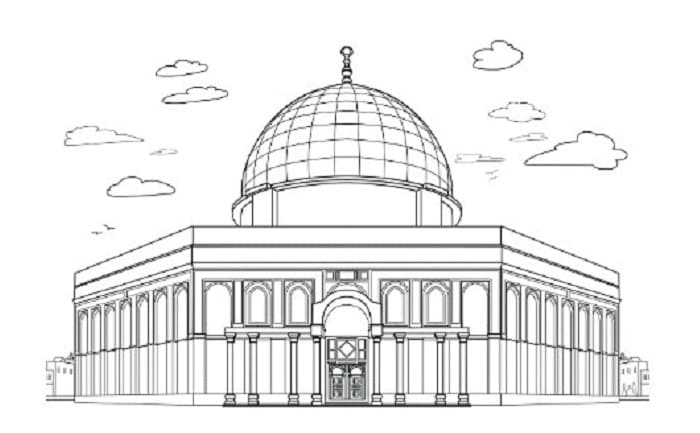 Sketsa Masjid Al Aqsa