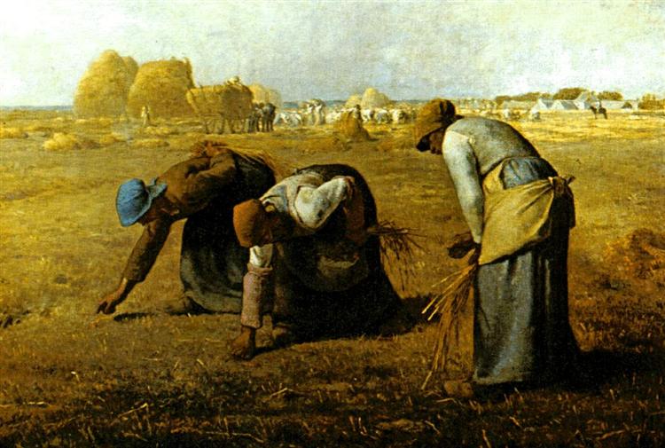 contoh lukisan naturalisme The Gleaners oleh Jean-François Millet