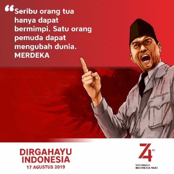 Contoh Gambar Poster Kemerdekaan Bung Karno