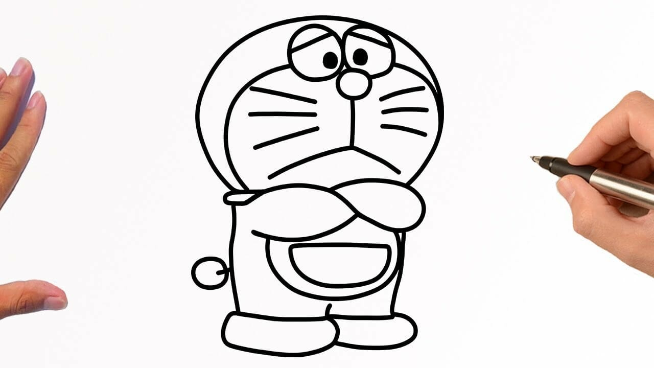 Sketsa Doraemon Sedih