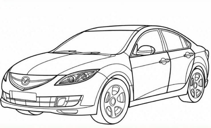 Sketsa Gambar Mobil Sedan