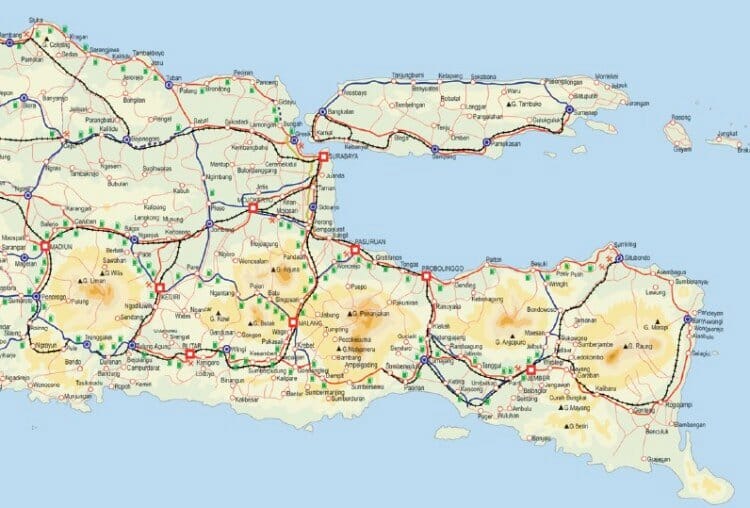 Peta Jalan di Provinsi Jawa Timur